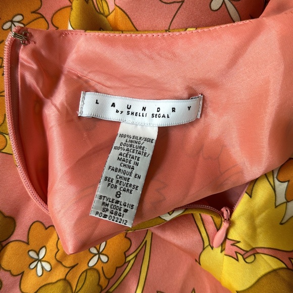 Vintage Laundry by Segal silk flower power halter dress EUC size 8 - Picture 7 of 9